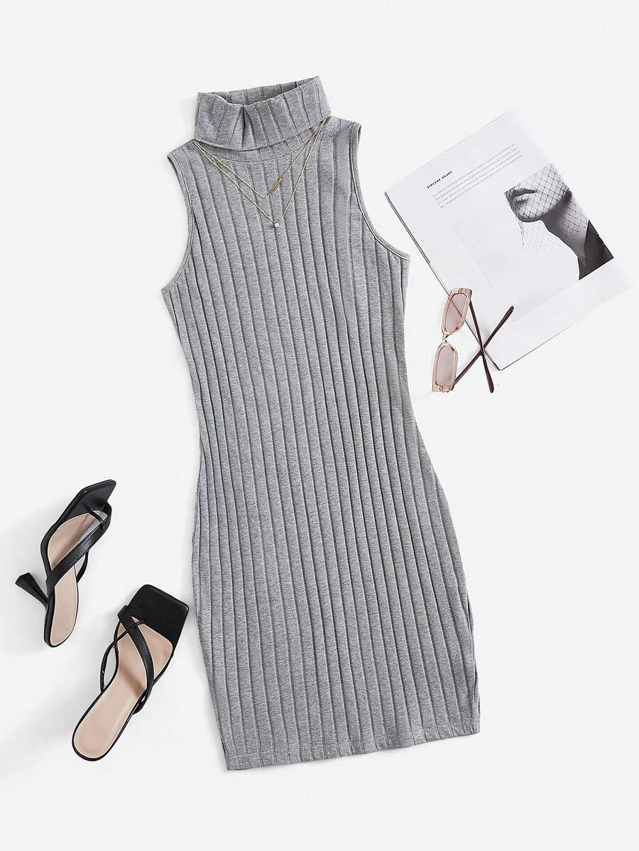 SHEIN Essnce 女士連身裙 - 灰色 - 查看 1