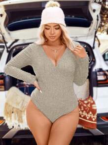 SHEIN LUNE 連身衣 - 杏色 - 查看 4