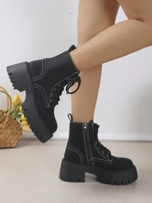 女式黑色踝靴和短靴 - 黑色 - 查看 1