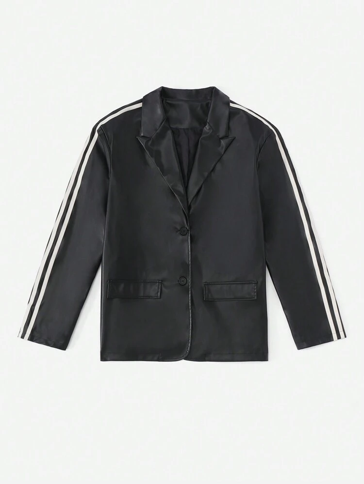 Contrast Tape Side Blazer