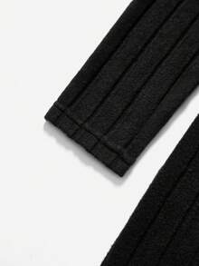 SHEIN Cô gái Tween 2 Miếng Cổ giả Đồ đan Ribbed Đầm - Nhiều màu - Xem 3