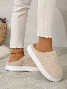 女性室內拖鞋 - 米色 - 查看 2