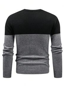 Manfinity Homme Men Two Tone Cable Knit Sweater - Multicolor - View 2