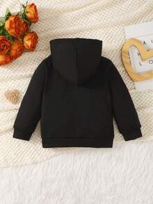 Young Girl Heart & Letter 圖案連帽衫