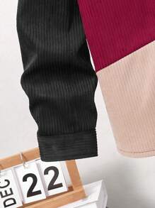 SHEIN Men'S Color Block Patched Fleece Jacket And Long Pants Set - Multicolor - View 7