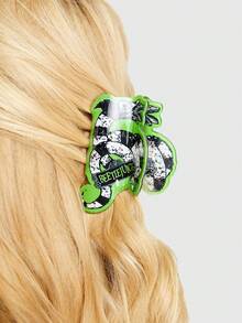 Beetlejuice | ROMWE 客製化創意髮卡夾,1入創意街頭風 - 綠色 - 查看 3