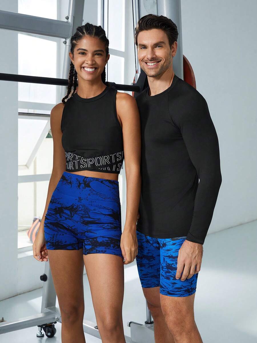 Manfinity Sport Corelite Men Solid Raglan Sleeve Sports Tee Long Sleeve Shirt