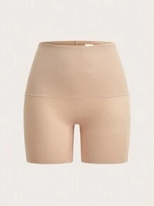 High Waisted Shapewear Shorts - Apricot - View 6