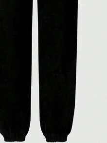 Pantalones De Talla Grande - Negro - Ver 4