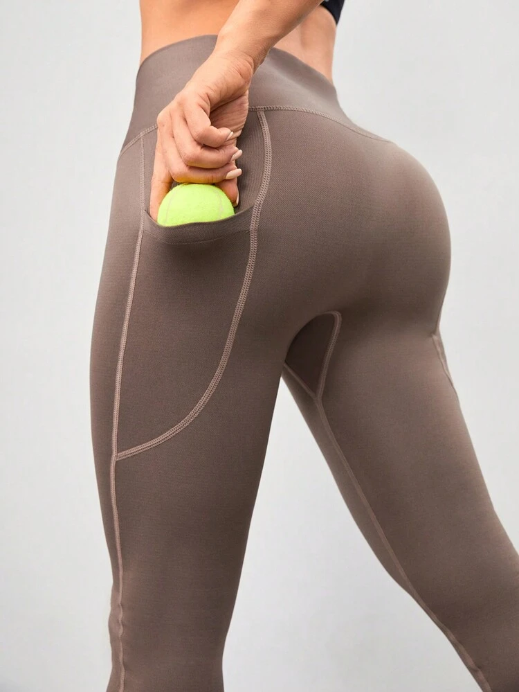 Women's Sport Super High Waist Knitted Stretchy Cropped Leggings