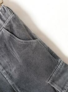 SHEIN 年輕男孩休閒直筒載貨牛仔褲