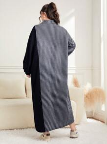 Mulvari Hơn In Houndstooth Thả vai Đầm - Nhiều màu - Xem 3