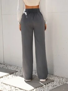 Muchica Double-breasted Suit Pants - Grey - View 6