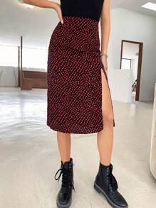 Chiquease Falda con abertura alta - Multicolor - Ver 3