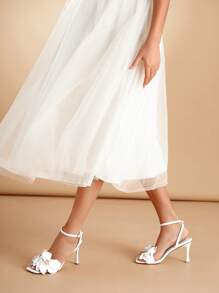 SheIn Belle 女士高跟涼鞋 - 白色 - 查看 6