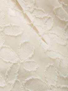 FRIFUL 女式刺绣灯笼袖衬衫，薄款，秋季服装长袖上衣 - 米色 - 查看 3