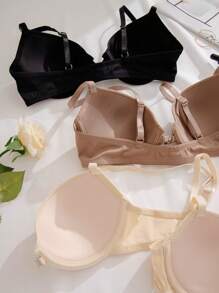 3pcs/pack Women's Underwire Bra - Multicolor - View 4