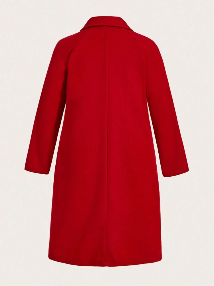 Plus Size Duffle Coat With Raglan Sleeves In