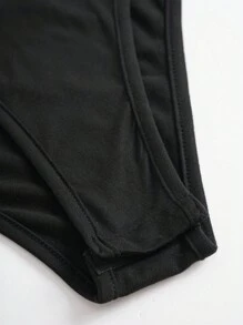 TRNVIE 2 件女式百搭纯色圆领长袖紧身衣 - 灰色 - 查看 4