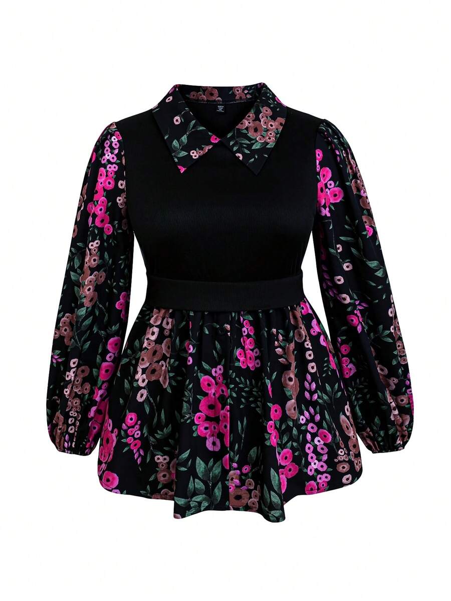 SHEIN Clasi 大碼女士上衣 - 黑色 - 查看 1