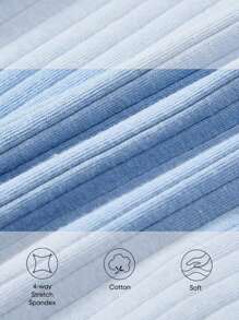 Cozy Pixies Baby Girl 3pcs Ribbed Knit Lettuce Trim Top - Pink - View 10