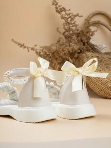 1雙舒適、防滑、時尚、輕巧、簡約、平底拖鞋,百搭風格 - 米色 - 查看 3