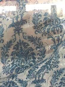 Breezaya 滿版印花燈籠袖開門襟外套和闊腿褲 - 淺藍色 - 查看 6