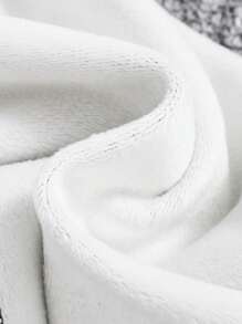 SHEIN Leap Crew Cô Gái Trẻ Eo không đối xứng Nhiệt Xà cạp - màu đen - Xem 4