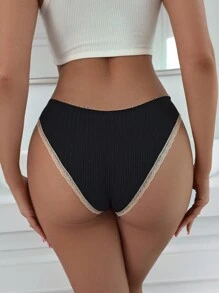 Snug Zone 5件蕾絲拼接前蝴蝶結內褲 - 彩色 - 查看 2