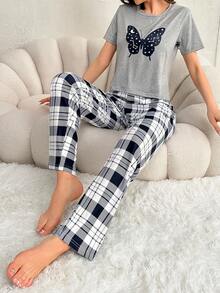Conjunto De Pijama Para Mujer - Gris - Ver 6