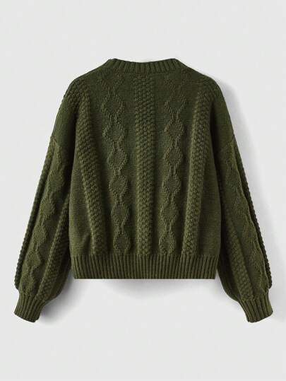 ROMWE Fairycore Flower Embroidery Button-Through Cardigan Sweater,Long Sleeve Tops