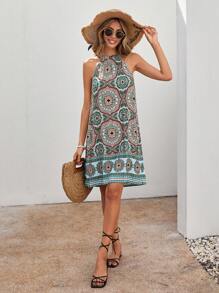 SHEIN VCAY Vestido De Verano Para Mujer, Ideal Para Vacaciones - Multicolor - Ver 5