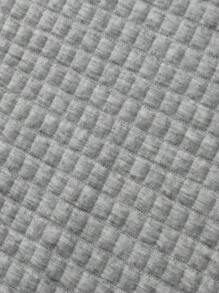 SHEIN EZwear Drop Shoulder Loose-Fit Crewneck Sweatshirt With Contrast Color Block Design - Grey - View 4