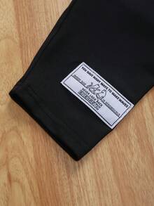 SHEIN 青少年女孩標語圖案落肩袖套頭衫&緊身打底褲 - 紫色 - 查看 3