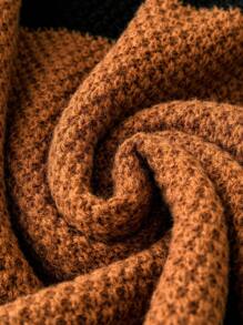 SHEIN LUNE Plus Two Tone Drop Shoulder Sweater - Multicolor - View 4