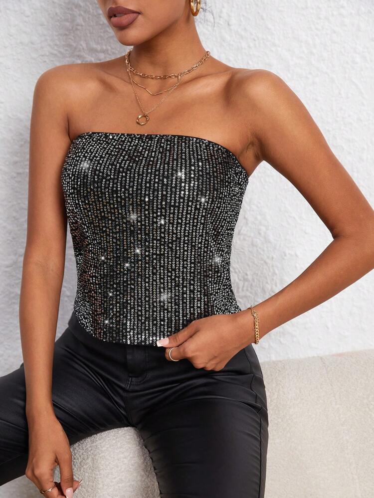 Sequin Tube Top