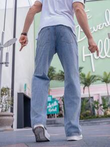 Manfinity Hypemode Men's Loose Fit Jeans - Blue - View 8