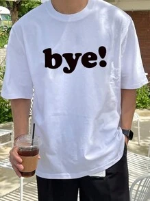 Manfinity Hypemode Nam Đồ họa Chữ cái Áo thun - trắng - Xem 1