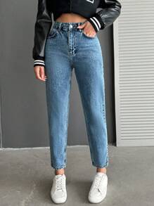 EURMUSE Của phụ nữ Quần legging thẳng - Rửa trung bình - Xem 1