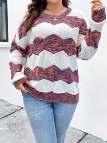 Celure Kích thước lớn Màu sắc Áo len Áo chui đầu - Nhiều màu - Xem 3