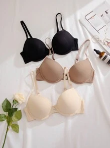 3pcs/pack Women's Underwire Bra - Multicolor - View 5