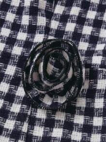 SHEIN MOD In kẻ sọc Đèn treo tường Viền chia cắt Váy Dây - Xanh đậm - Xem 3