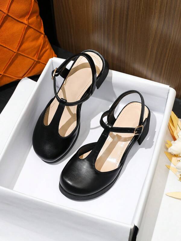 Women's High Heels, Chunky Heel, Anti-Slip, Round Toe, Outdoor Wear, Summer New Arrivals 2025