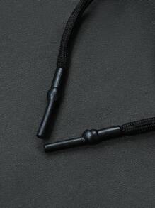 Manfinity Homme 男士腰部抽繩長款長褲 - 深灰色 - 查看 7