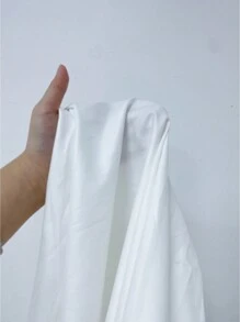 女士欧美风宽松衬衫纽扣细节街头风连衣裙，秋冬休闲白色春季款 - 白色 - 查看 3