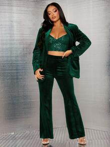 SHEIN SXY Seam Front Flare Leg Pants