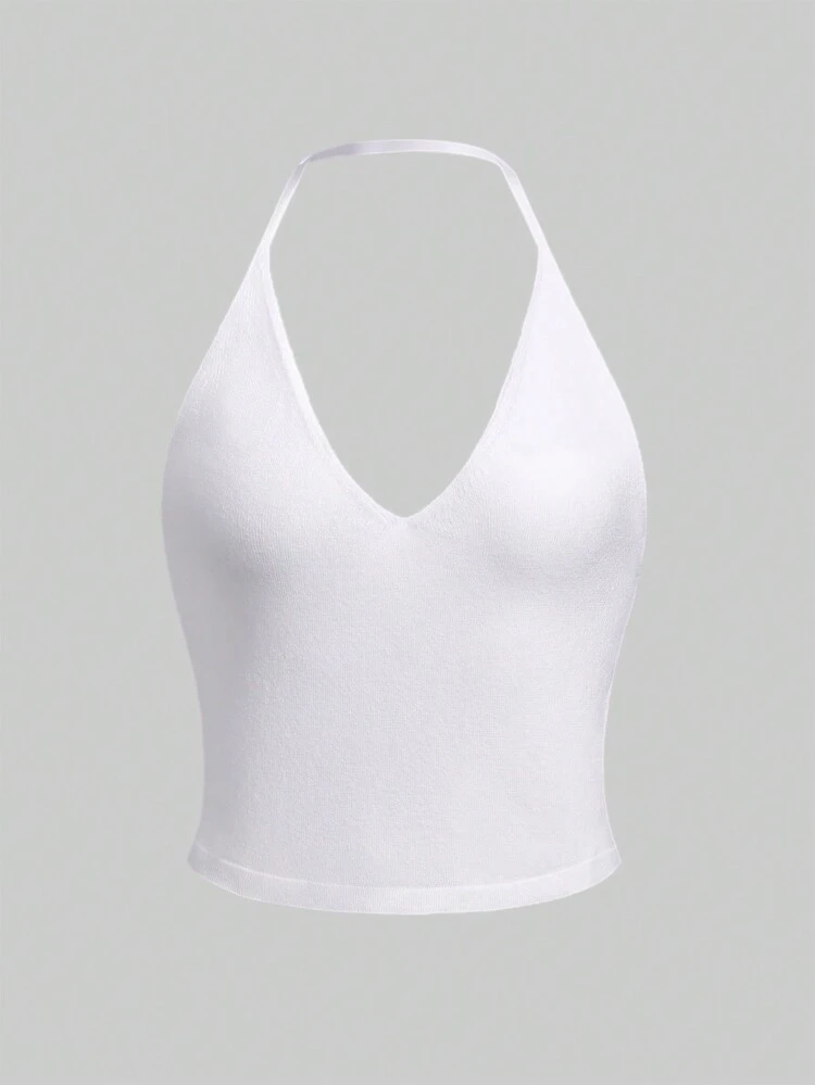 Women's 3-piece Halter Knitted Top