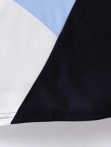 SHEIN Young Boy Colorblock Dinosaur Embroidery Polo Shirt - Multicolor - View 5