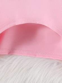 SHEIN Cô Gái Trẻ Thể thao Thời gian rảnh rỗi Phong cách Màu hồng Lá thư In 2 Miếng Đối với Mùa Thu /đông - Nhiều màu - Xem 6