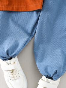 Young Boys' Color Block Hoodie And Pants Set - Multicolor - View 5